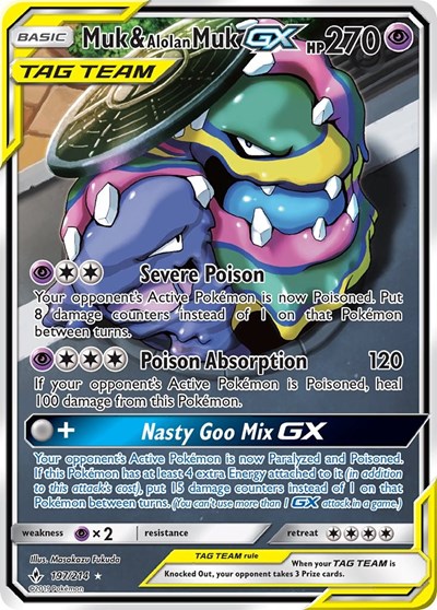Muk & Alolan Muk GX (197) #197 SM - Unbroken Bonds