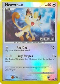 Meowth [Platinum] #106 Burger King Promos