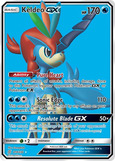 Keldeo GX #219 SM - Unified Minds