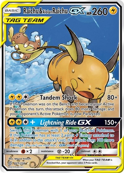Raichu & Alolan Raichu GX #221 SM - Unified Minds
