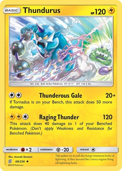 Thundurus #68 SM - Unified Minds