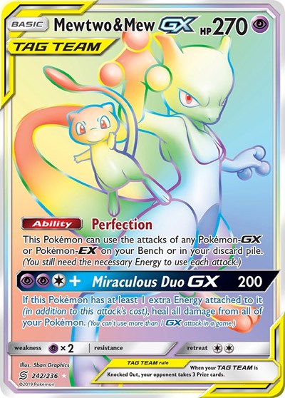 Mewtwo & Mew GX #242 SM - Unified Minds