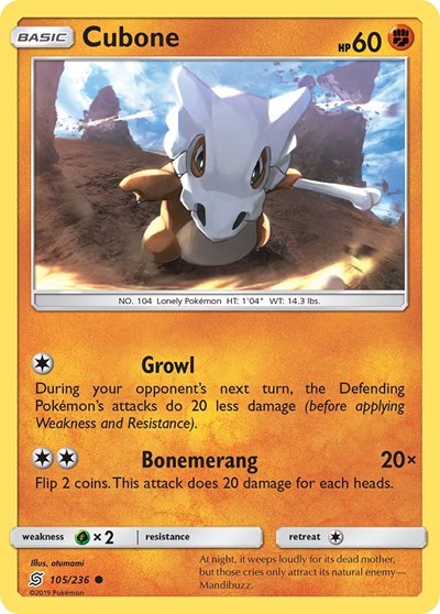 Cubone #105 SM - Unified Minds