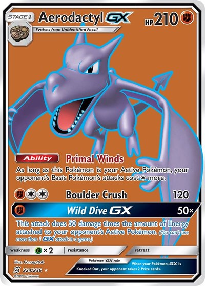 Aerodactyl GX #224 SM - Unified Minds