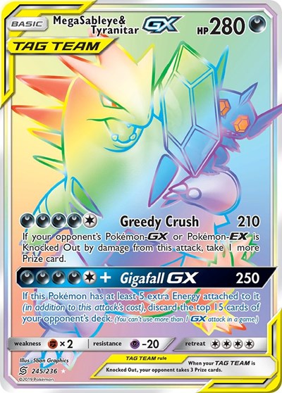 Mega Sableye & Tyranitar GX #245 SM - Unified Minds
