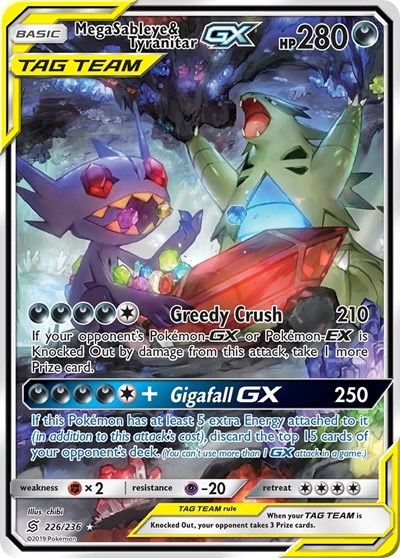 Mega Sableye & Tyranitar GX #226 SM - Unified Minds