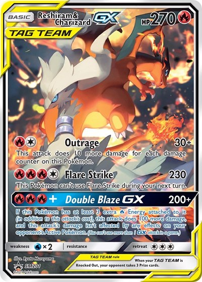 Reshiram & Charizard GX #SM201 SM Promos