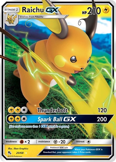 Raichu GX #20 Hidden Fates