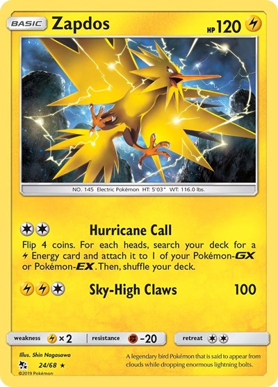 Zapdos #24 Hidden Fates