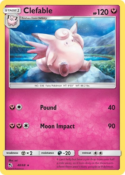 Clefable #40 Hidden Fates