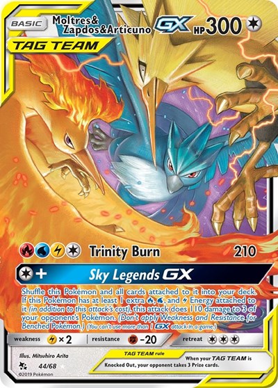 Moltres & Zapdos & Articuno GX #44 Hidden Fates
