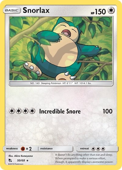 Snorlax #50 Hidden Fates