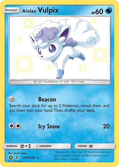 Alolan Vulpix #SV8 Hidden Fates: Shiny Vault
