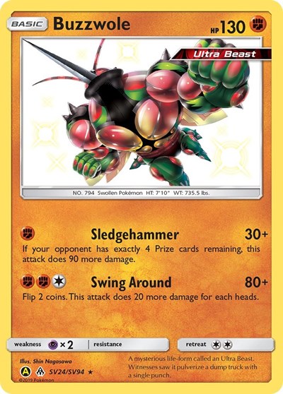 Buzzwole #SV24 Hidden Fates: Shiny Vault