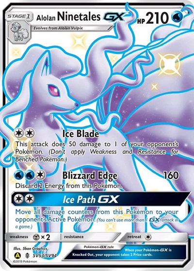 Alolan Ninetales GX #SV53 Hidden Fates: Shiny Vault