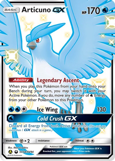 Articuno GX #SV54 Hidden Fates: Shiny Vault