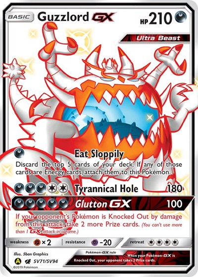 Guzzlord GX #SV71 Hidden Fates: Shiny Vault