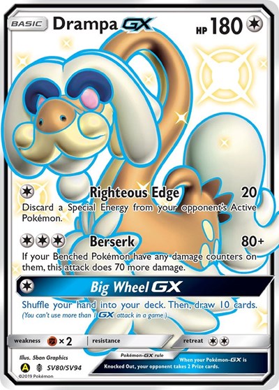 Drampa GX #SV80 Hidden Fates: Shiny Vault