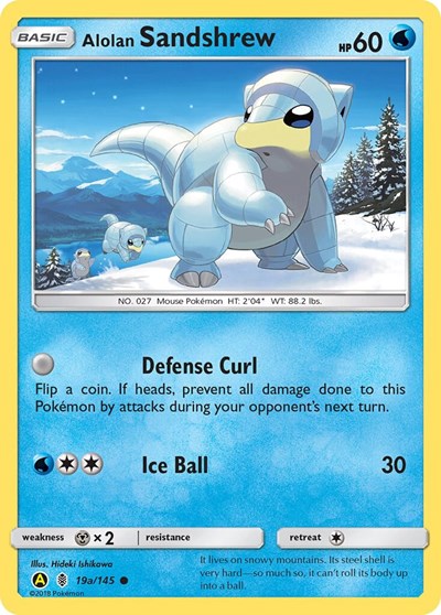Alolan Sandshrew #19A Alternate Art Promos