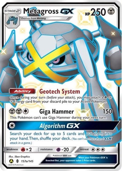 Metagross GX #157A Alternate Art Promos