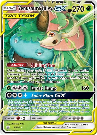 Venusaur & Snivy GX #1 SM - Cosmic Eclipse