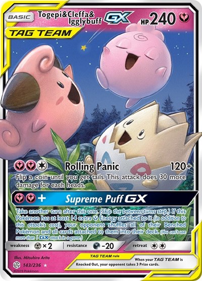 Togepi & Cleffa & Igglybuff GX #143 SM - Cosmic Eclipse