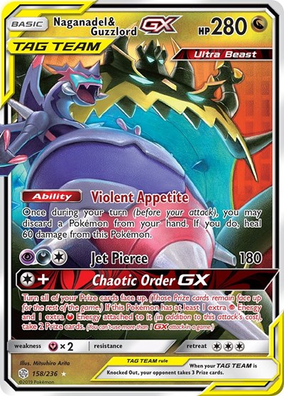 Naganadel & Guzzlord GX #158 SM - Cosmic Eclipse