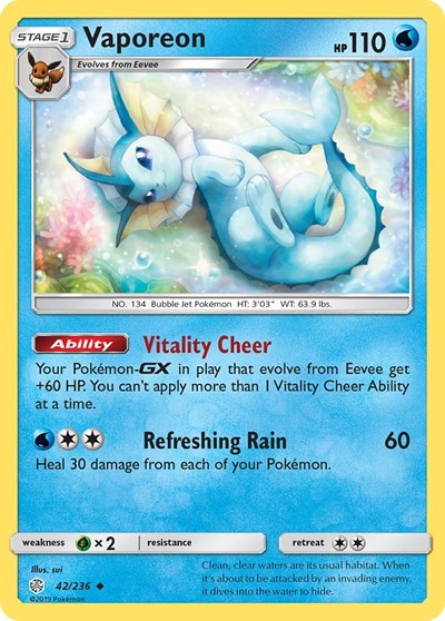 Vaporeon #42 SM - Cosmic Eclipse
