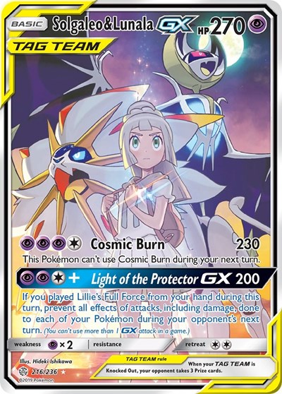 Solgaleo & Lunala GX #216 SM - Cosmic Eclipse