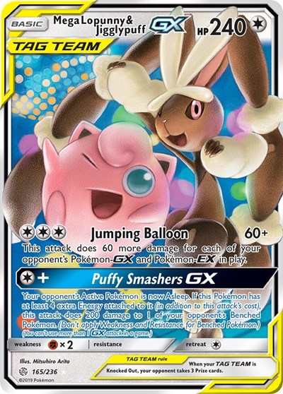 Mega Lopunny & Jigglypuff GX #165 SM - Cosmic Eclipse