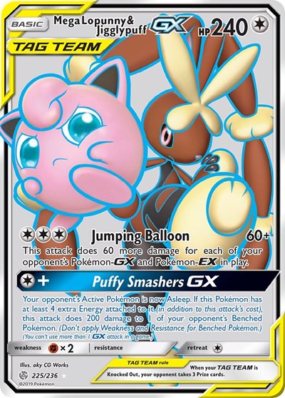 Mega Lopunny & Jigglypuff GX #225 SM - Cosmic Eclipse