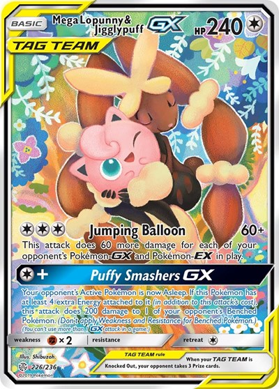 Mega Lopunny & Jigglypuff GX #226 SM - Cosmic Eclipse