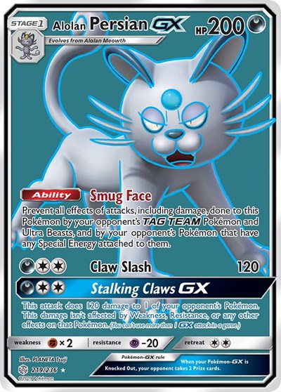 Alolan Persian GX #219 SM - Cosmic Eclipse