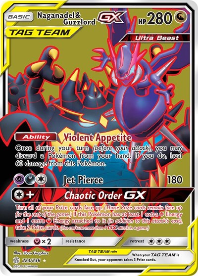 Naganadel & Guzzlord GX #223 SM - Cosmic Eclipse
