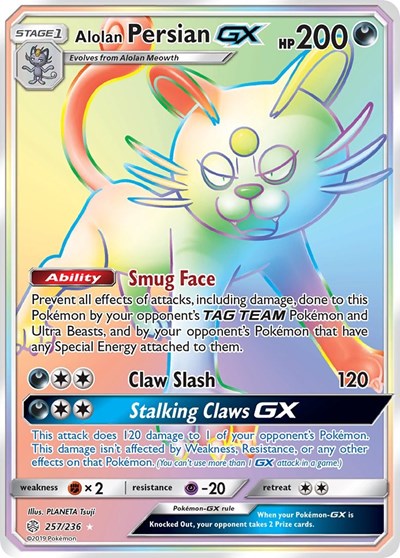 Alolan Persian GX #257 SM - Cosmic Eclipse
