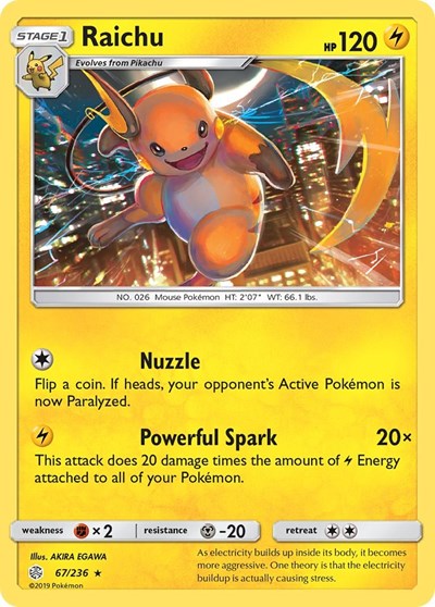 Raichu #67 SM - Cosmic Eclipse