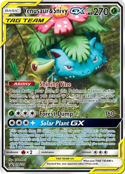 Venusaur & Snivy GX #SM229 SM Promos