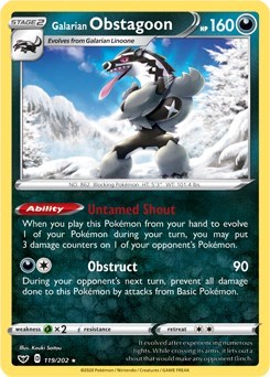 Galarian Obstagoon #119 Deck Exclusives