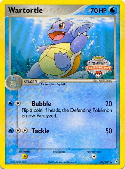 Wartortle #42 League & Championship Cards