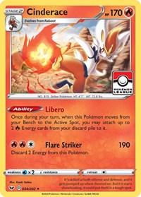 Cinderace #34 League & Championship Cards