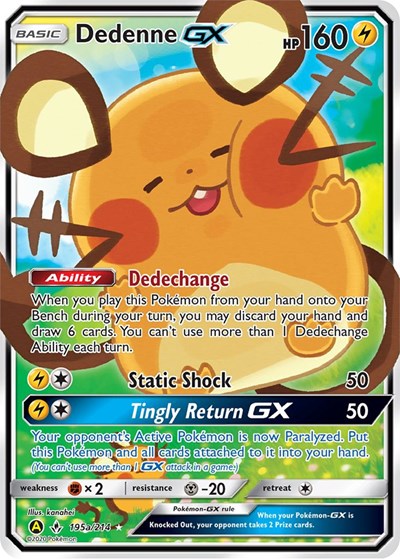 Dedenne GX #195A Alternate Art Promos