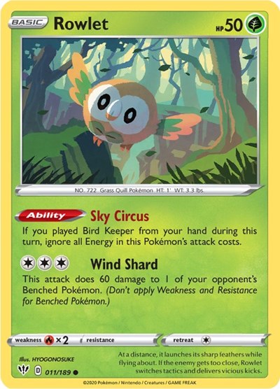 Rowlet #11 Darkness Ablaze