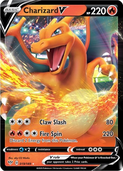 Charizard V #19 Darkness Ablaze