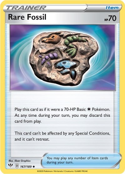 Rare Fossil #167 Darkness Ablaze
