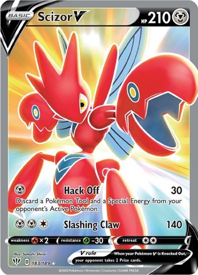 Scizor V #183 Darkness Ablaze