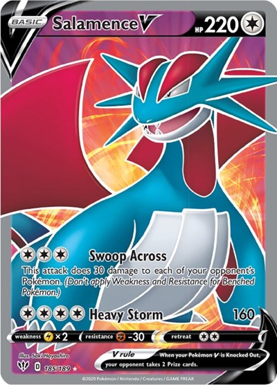 Salamence V #185 Darkness Ablaze