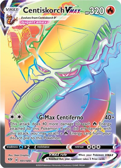 Centiskorch VMAX #191 Darkness Ablaze
