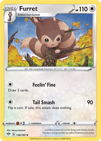 Furret #136 Darkness Ablaze