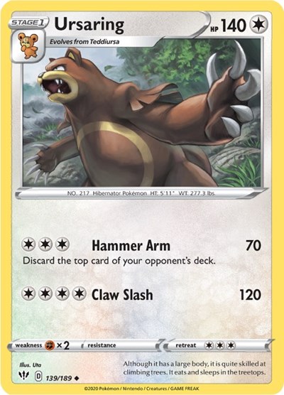 Ursaring #139 Darkness Ablaze