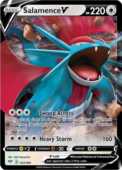 Salamence V #143 Darkness Ablaze